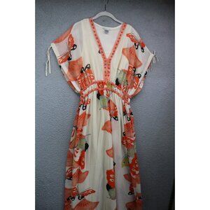 Vasna Desire Sheer Chiffon Maxi Dress w/Slip Dress-XL-NWT-Cottagecore